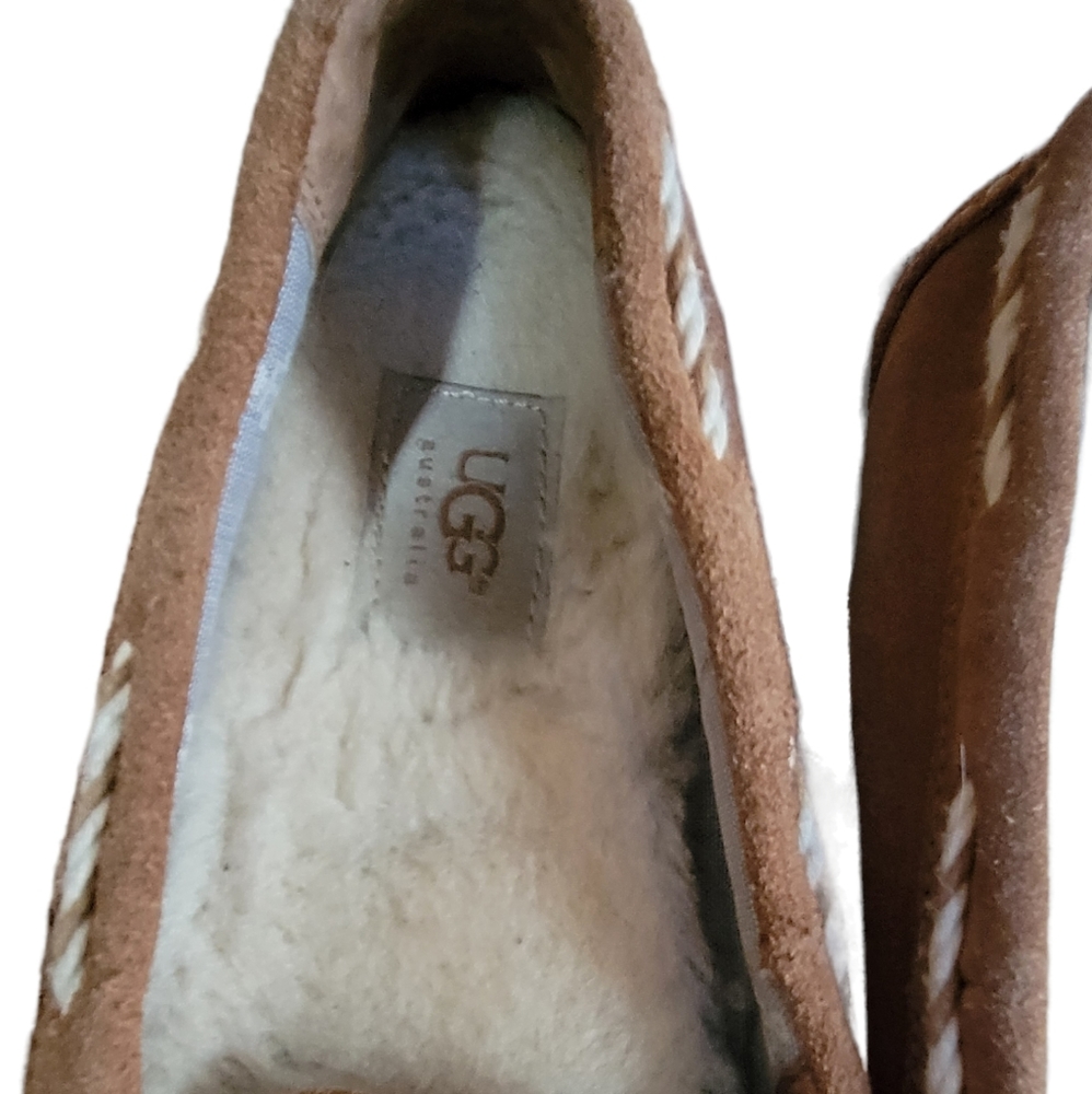 UGG Genoa Shearling Lined Slipper Chestnut 9 - Picture 2 of 7